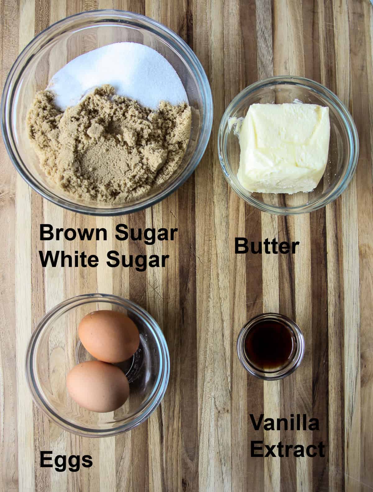 Some of the ingredients for making these cookies.