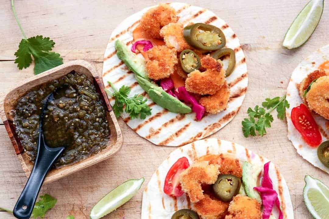 Coconut Shrimp Tacos