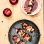 Grilled Plum & Pork Kebabs