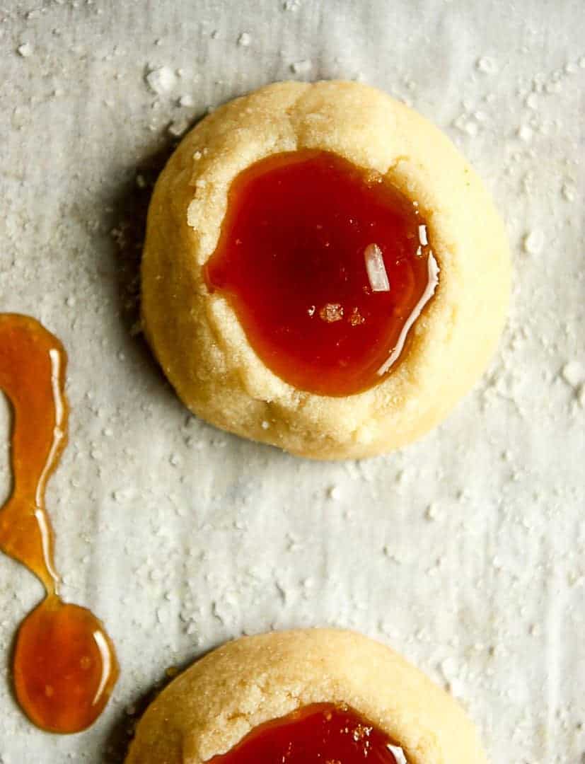 Salted Caramel Thumbprint Cookies