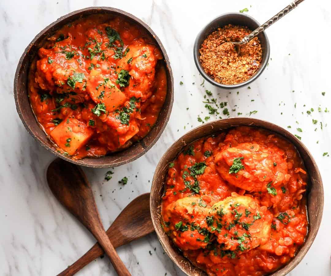 Moroccan Chicken & Lentils