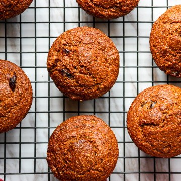 Muffins on a rack