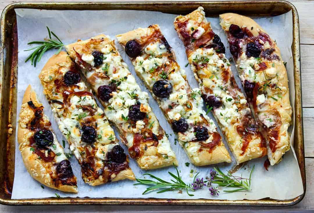 Balsamic Cherry Feta & Prosciutto Pizza