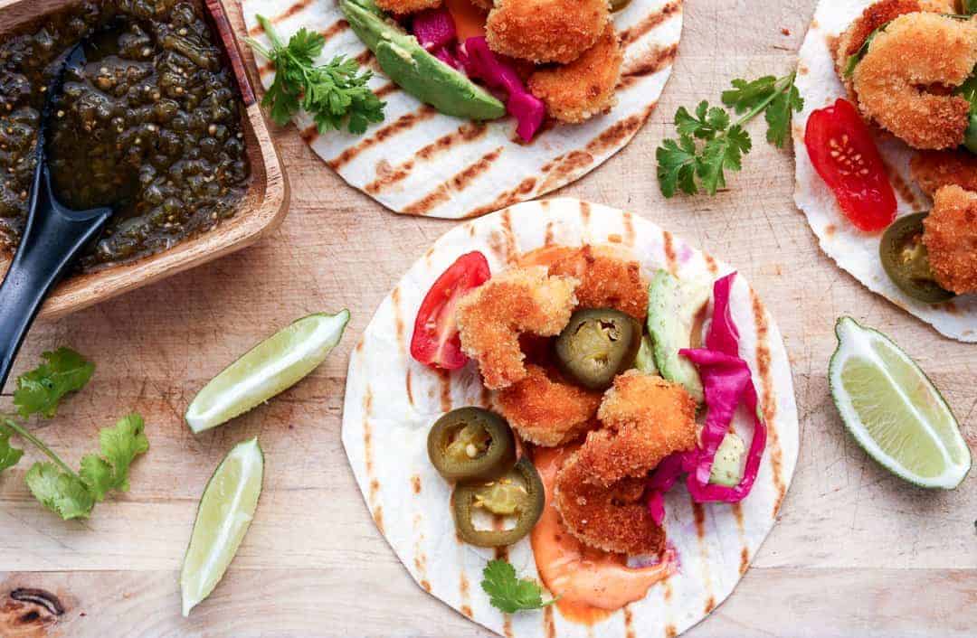 Coconut Shrimp Tacos