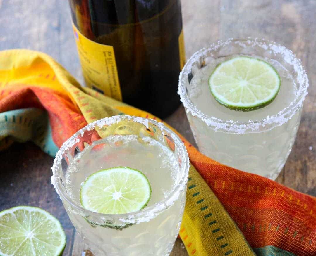 Drinks in glasses with Lime