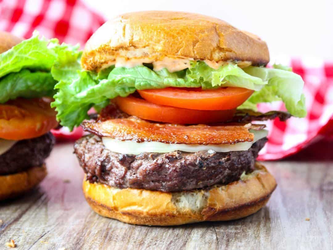 Grilled Chipotle BLT Burgers