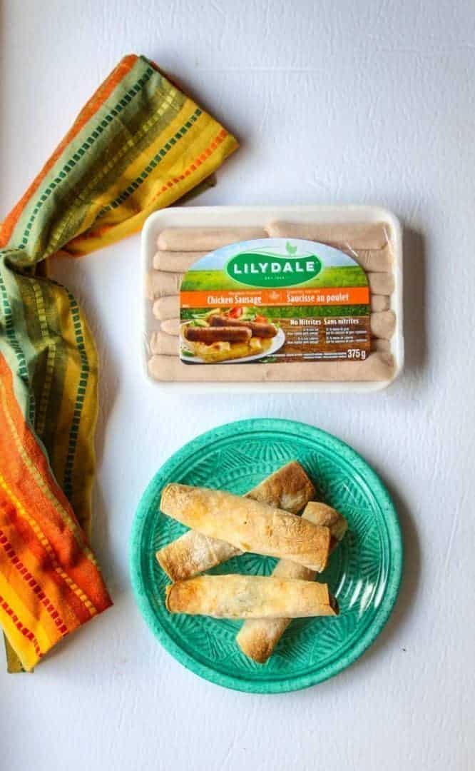 A plate of food on a table