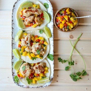 Turkey Tacos with Mango Salsa