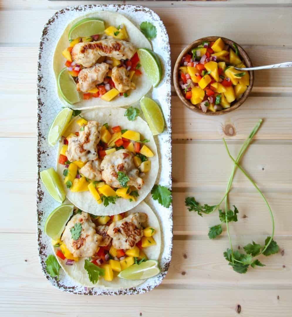 Turkey Tacos with Mango Salsa