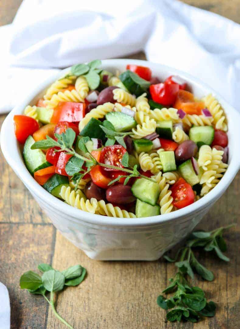 A bowl of vegetable salad