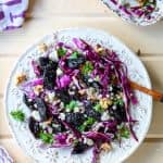 A bowl of salad on a plate