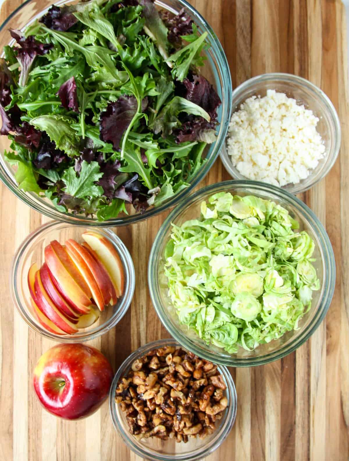 The ingredients to make the salad.
