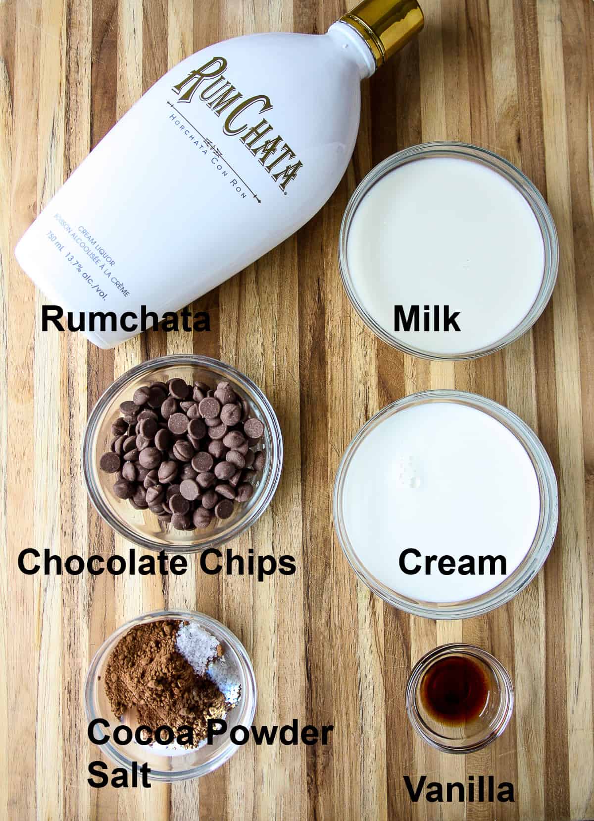 The ingredients require to make this drink recipe.